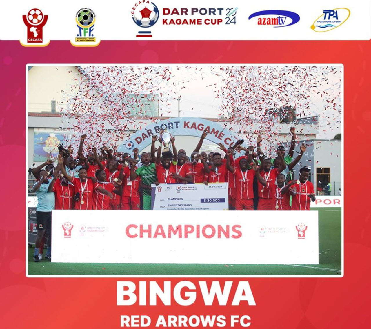 Bingwa wa Michuano Red Arrows Fc