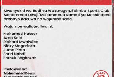 Kamati Mpya Ya Mashindano Simba Sc 2024 2025 Yatangazwa