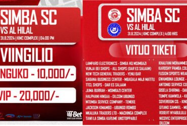 Viingilio Mechi ya Kirafiki Simba Vs Al Hilal