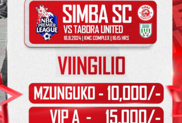 Viingilio Mechi ya Simba Vs Tabora United