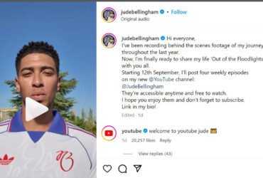 Bellingham Afuata Nyayo za Ronaldo Aingia YouTube Rasmi