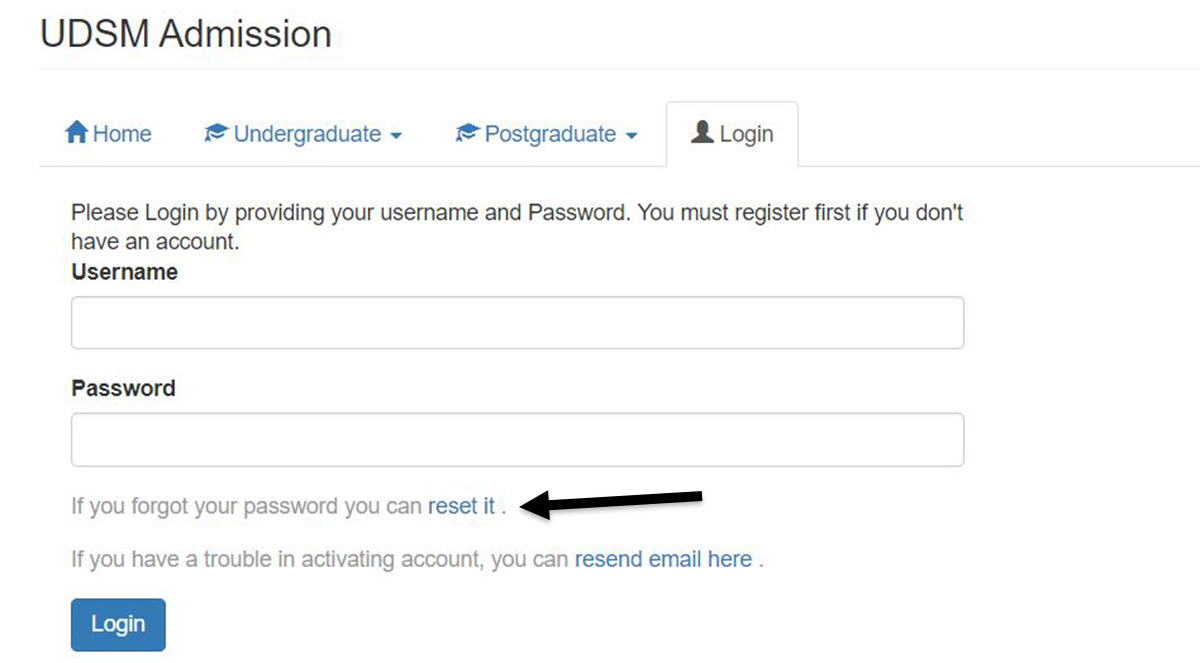 Kuadili Password UDSM OAS