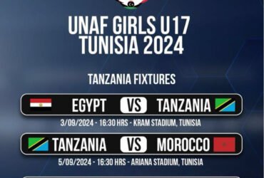 Ratiba ya Timu ya Taifa wasichana U17 Serengeti Girls UNAF Tunisia 2024