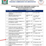 Tarehe za Ufunguzi wa Vyuo Vikuu Tanzania 2024 2025