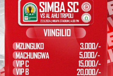 Viingilio Mechi ya Simba Vs Al Ahli Tripoli