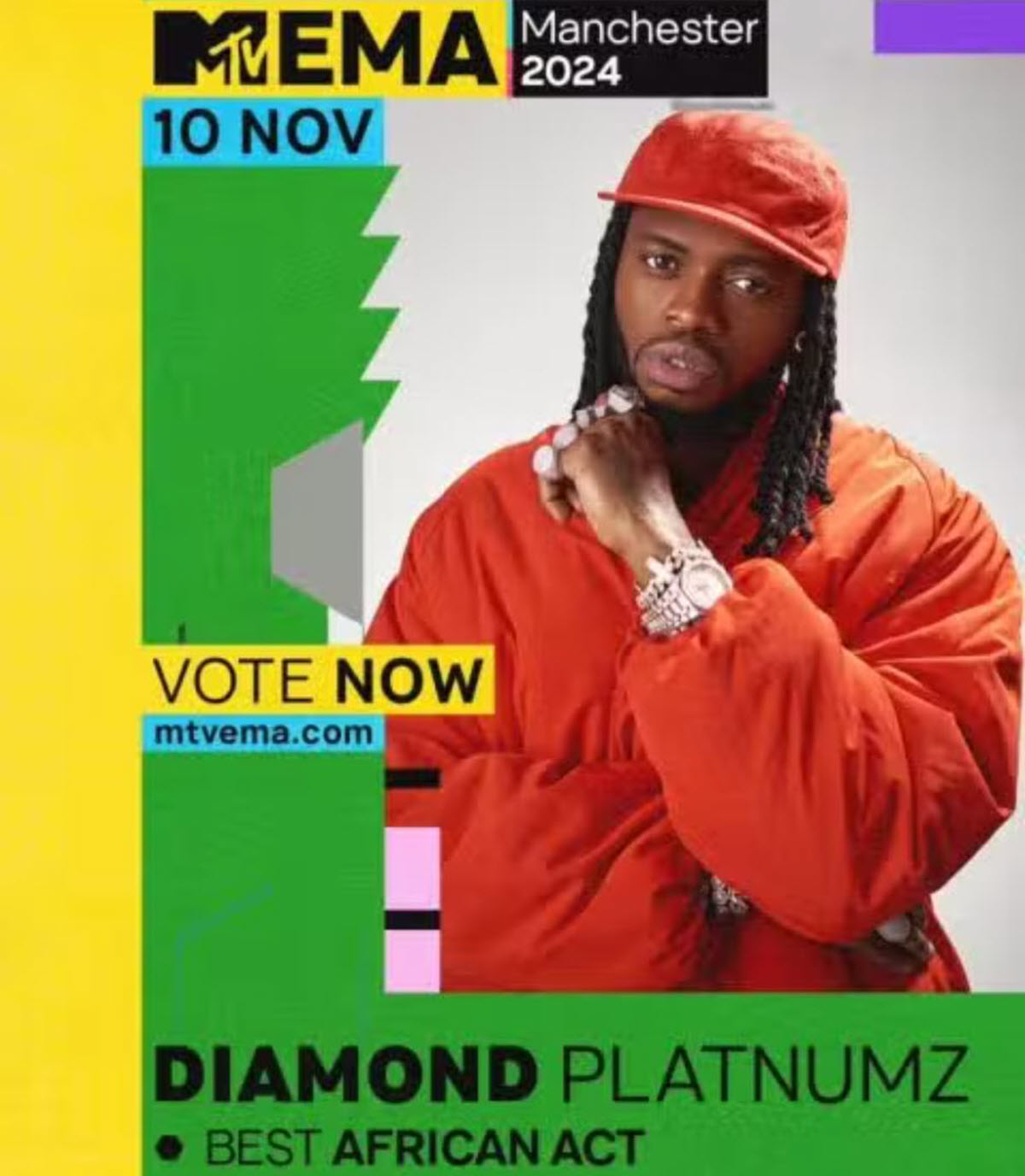 Diamond Platnumz Atajwa Tuzo za MTV EMA