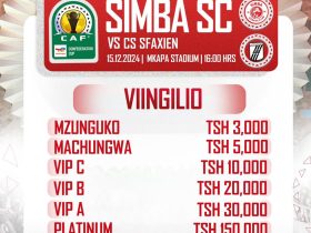 Viingilio Mechi ya Simba VS CS Sfaxien