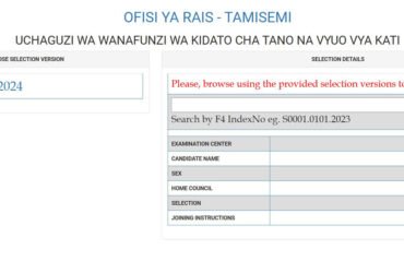 Majina ya Waliochaguliwa Kidato cha Tano