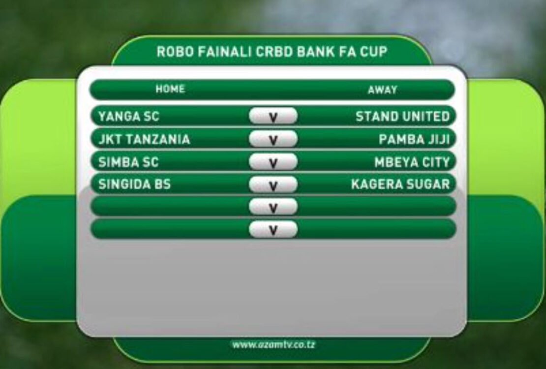 Ratiba Ya Robo Fainali Crdb Bank Federation Cup 2024 2025