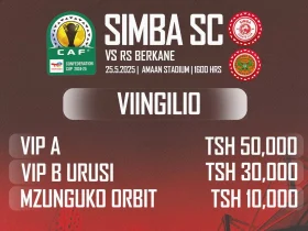 Viingilio Mechi ya Marudiano Simba Vs RS Berkane