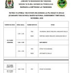 Ratiba ya Mtihani wa Upimaji wa Darasa la Pili 2025
