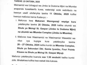 Majina ya Walioitwa Kwenye Mafunzo Kusimamia Uchaguzi 2025 Dodoma