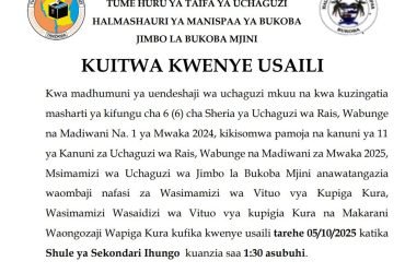 Majina ya Walioitwa Kwenye Usaili INEC 2025