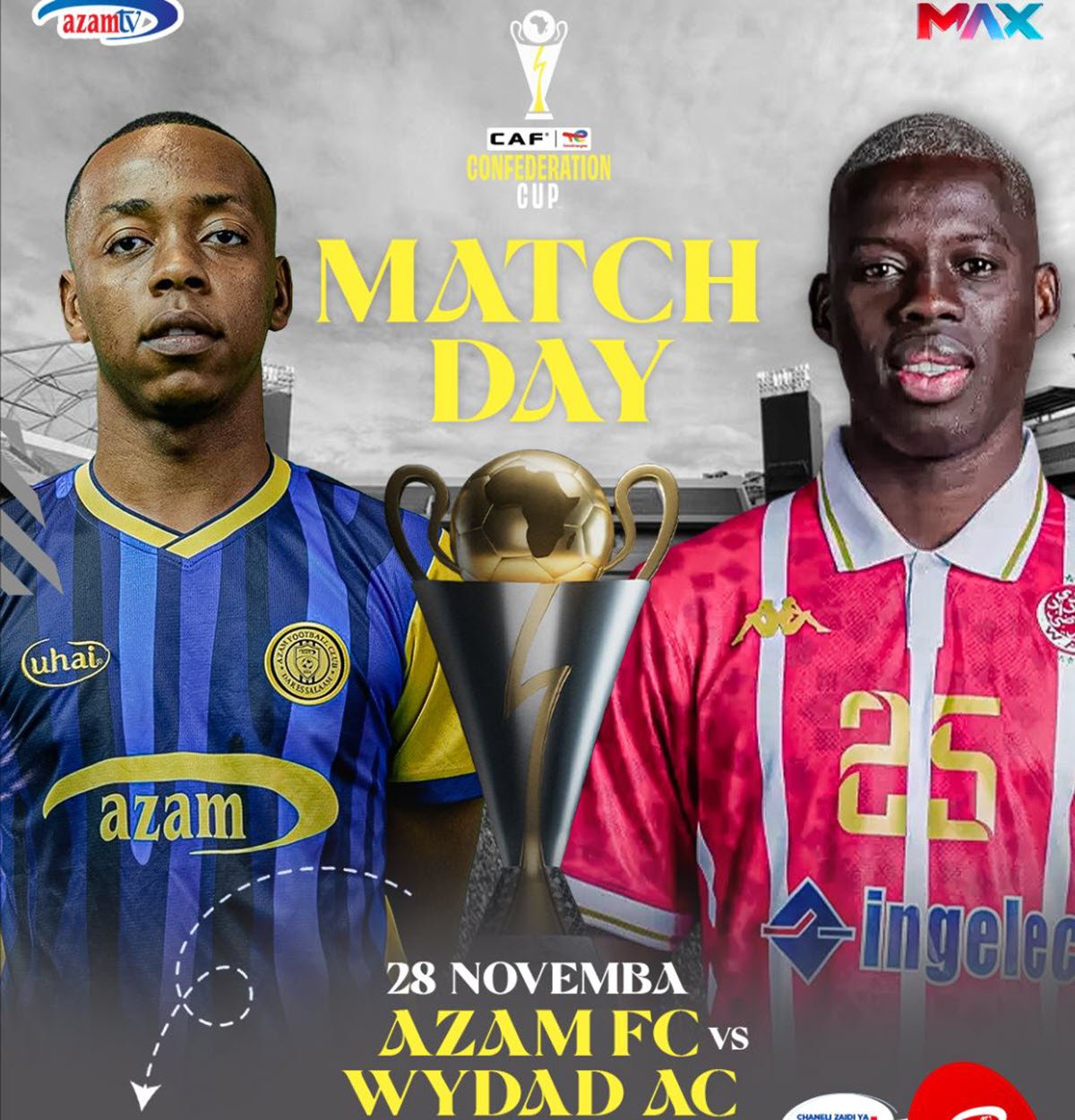 Azam vs Wydad Ac Leo 28/11/2025 Saa Ngapi?