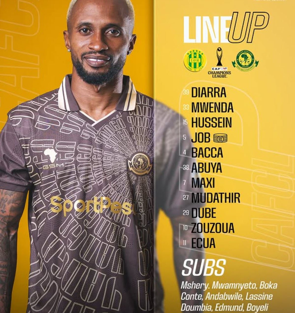 Kikosi cha Yanga vs JS Kabylie Leo 28/11/2025