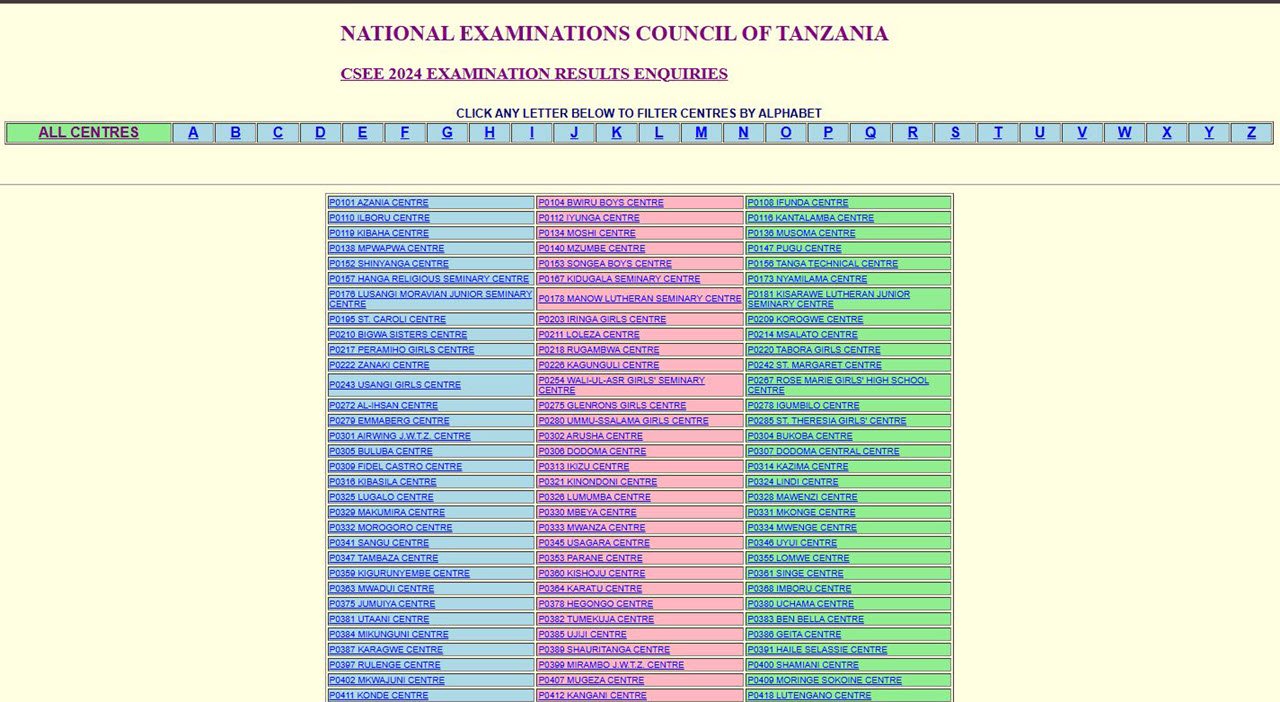 Matokeo ya Kidato cha Nne 2025 | NECTA CSEE Results