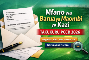 Mfano wa Barua ya Maombi ya Kazi Takukuru PCCB 2026