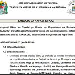 Nafasi Za Kazi Takukuru PCCB April 2026
