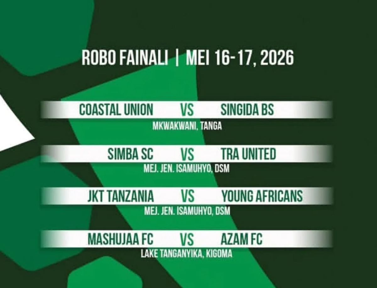 Ratiba ya Robo Fainali Kombe la Shirikisho CRDB Federation Cup 2025/2026