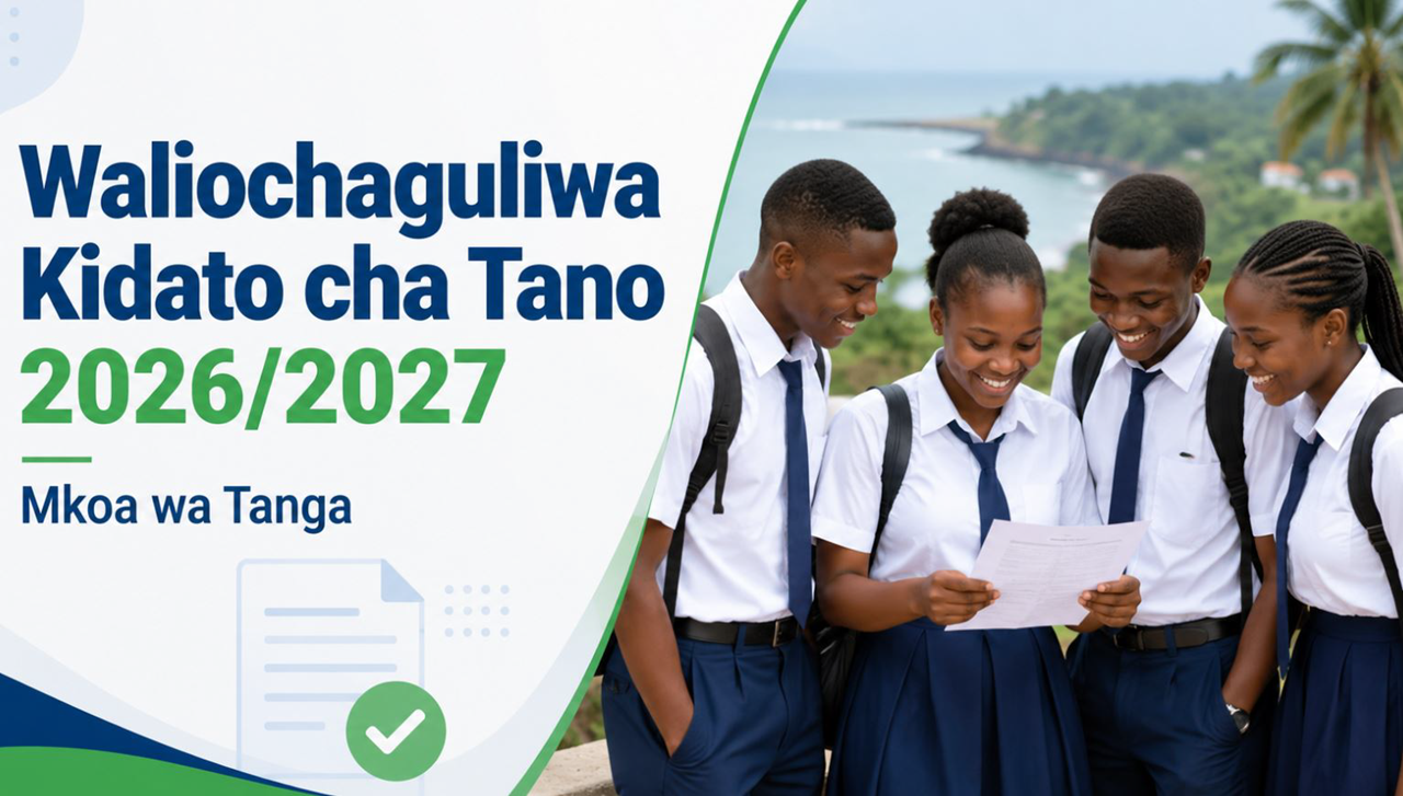 Waliochaguliwa Kidato cha Tano Mkoa wa Tanga 2026/2027