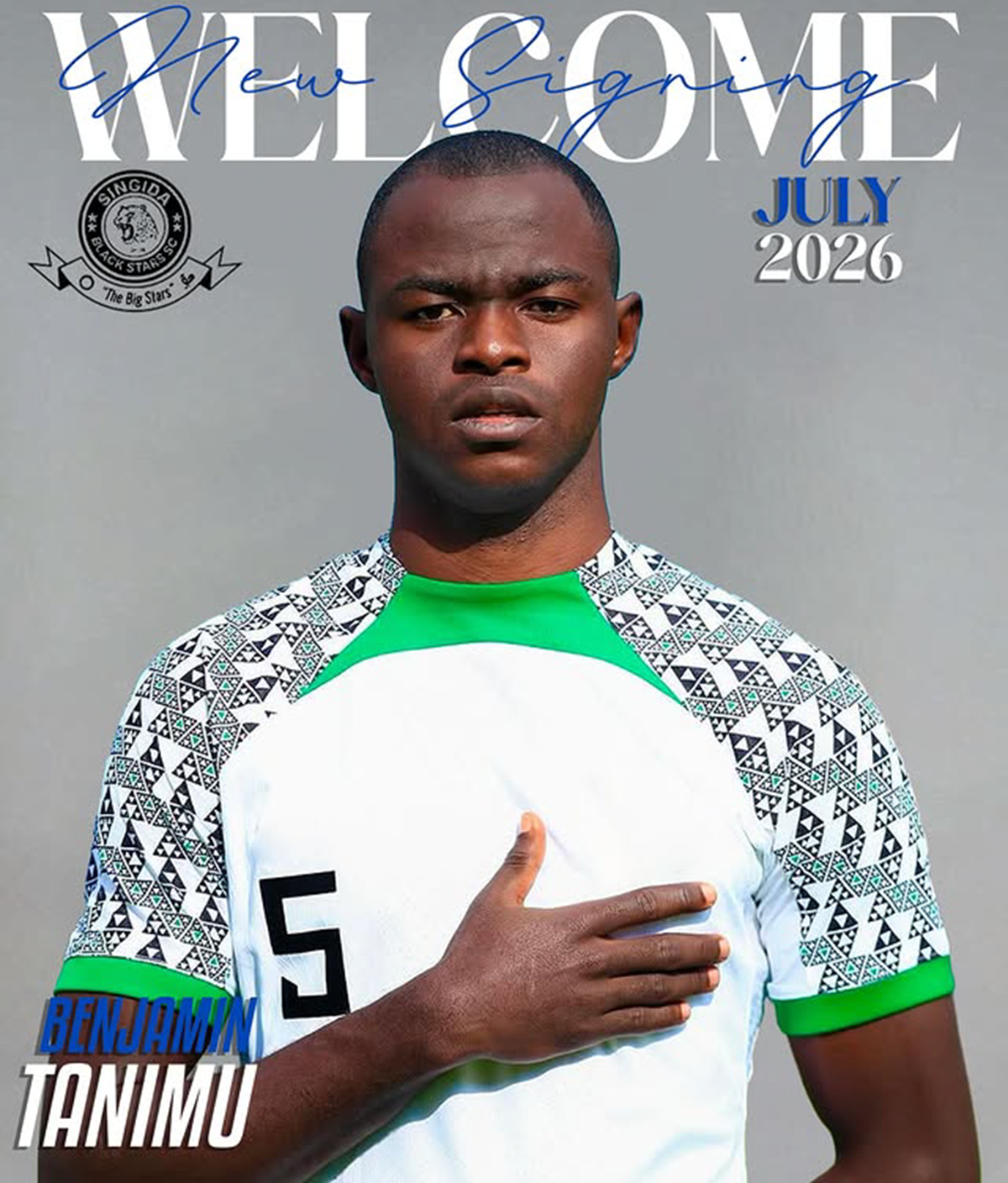 Beki wa Nigeria Benjamin Tanimu Atua Singida Black Stars