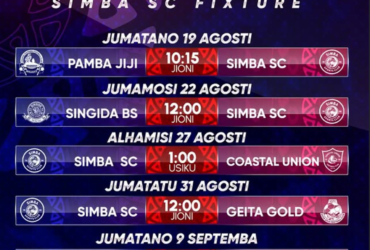 Ratiba ya Mechi za Simba Ligi Kuu Ya NBC 2026 2026 August